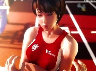Best 3D Hentai SPORTS GIRL fetish sportUniform paizuri handjob oral crempie
