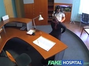 FakeHospital Businessman gets seduced by sexy nurse in stockings