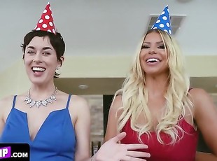 Perfect Milfs In Mini Dresses Decide To Set Up A Swap Surprise For Their Step Sons Birthdays