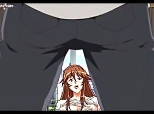 Big boobed anime gets mouth fucked